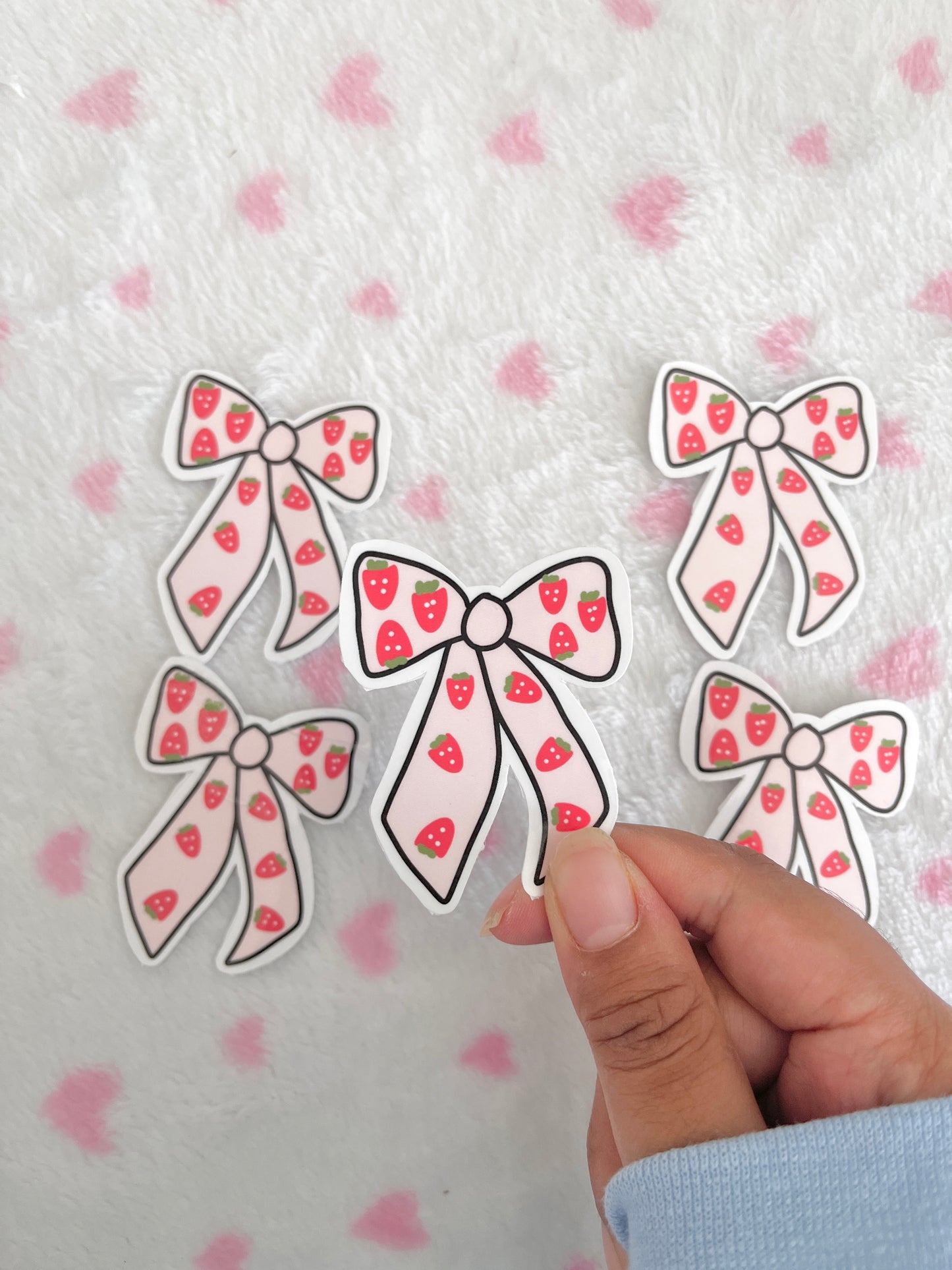 Strawberry Creme Sticker (Bow)