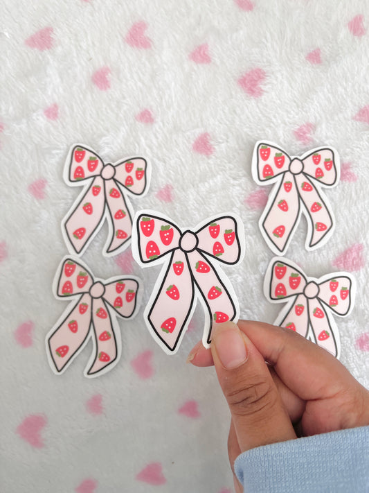 Strawberry Creme Sticker (Bow)