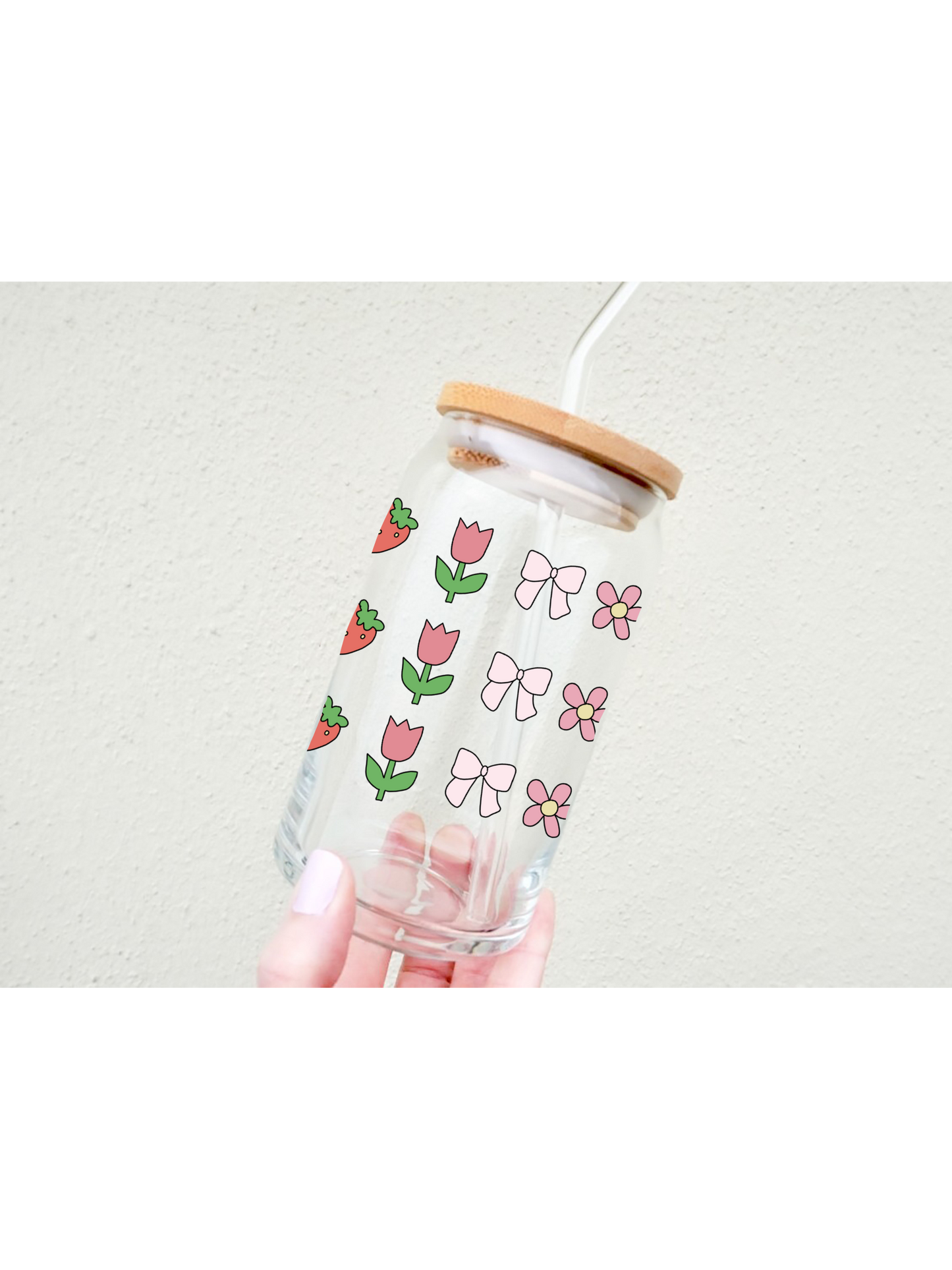 Girly Coquette Glass Cup