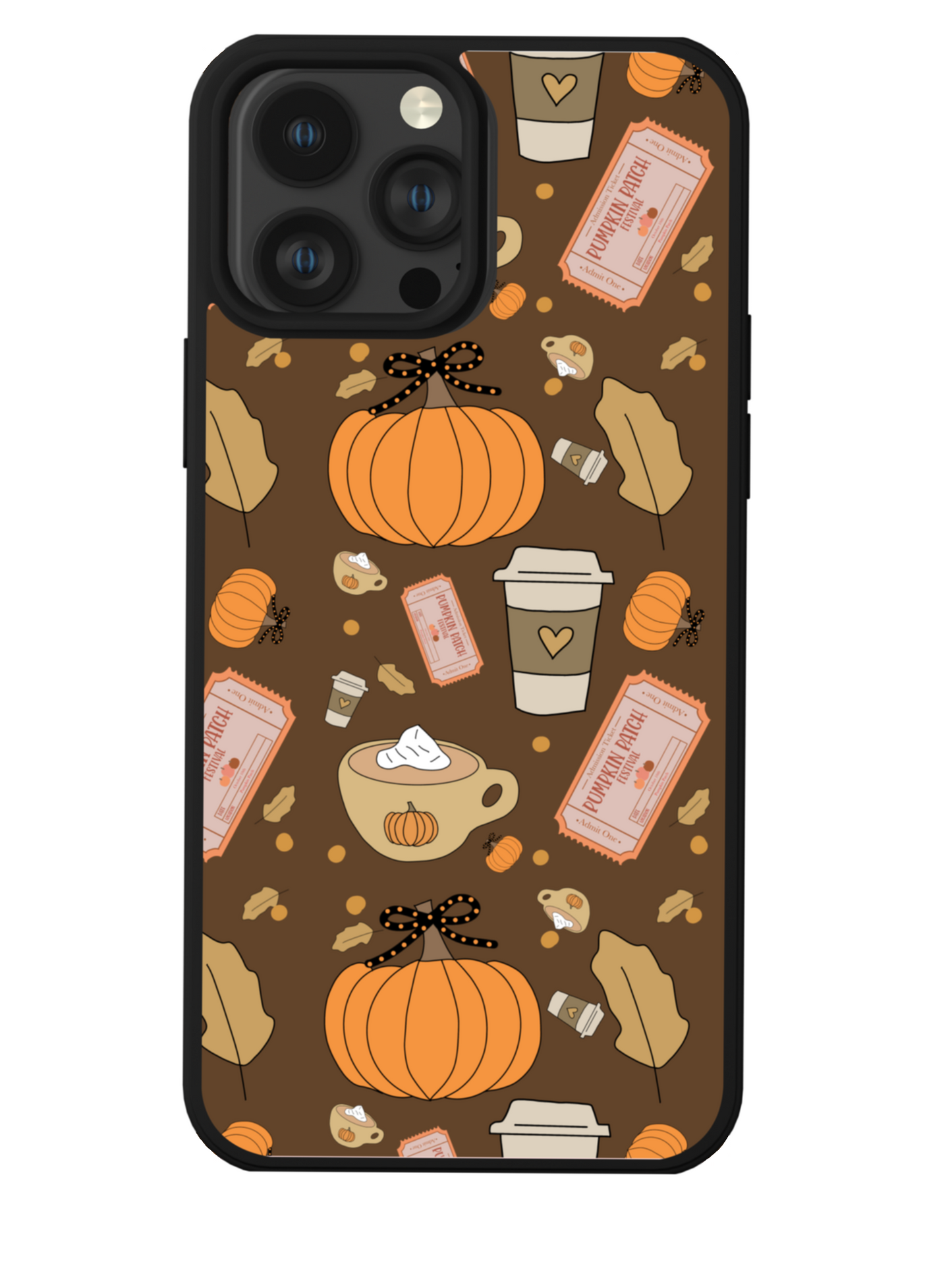 Coffee and pumpkins iPhone case