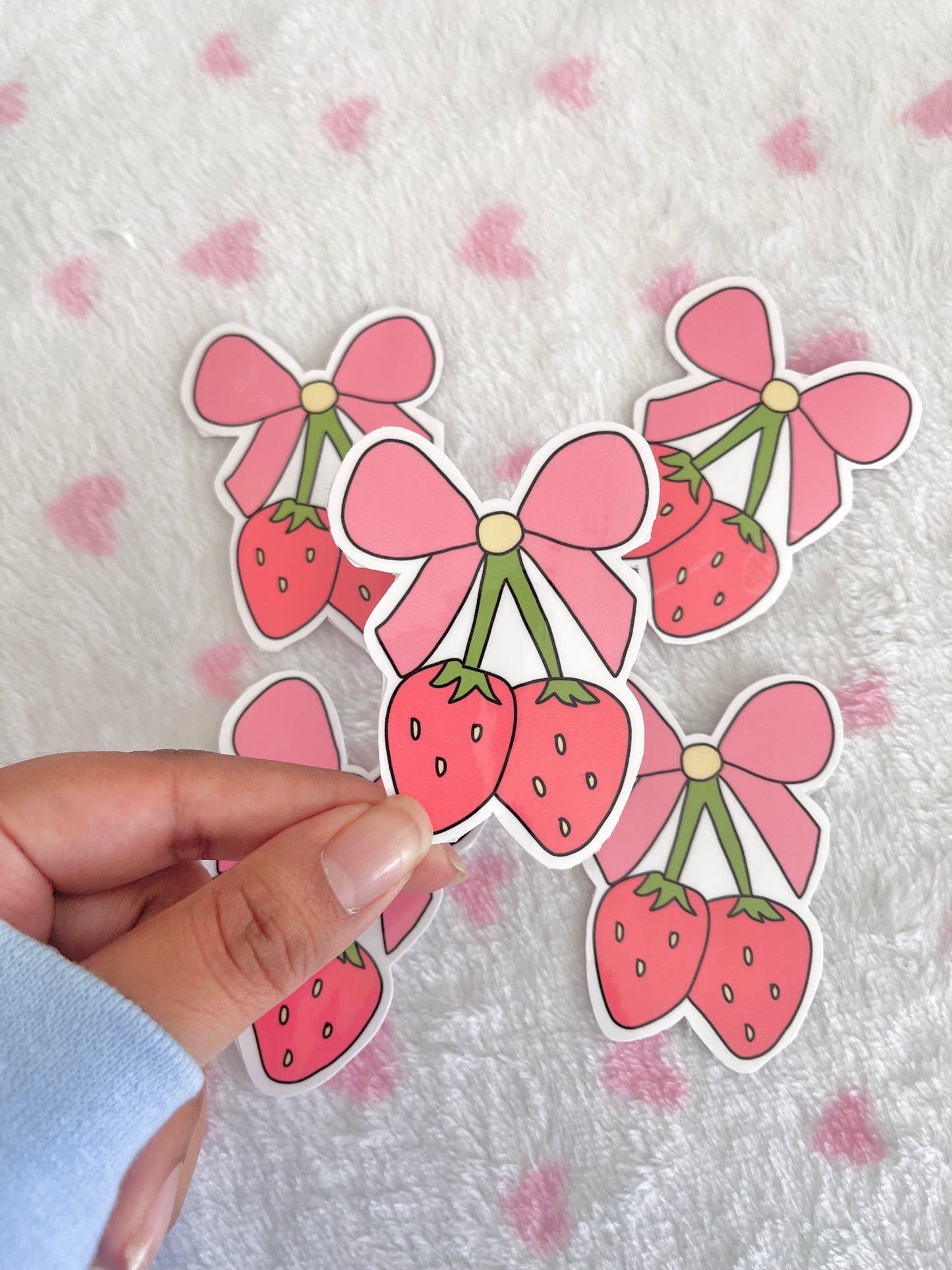 Strawberry Bow Sticker