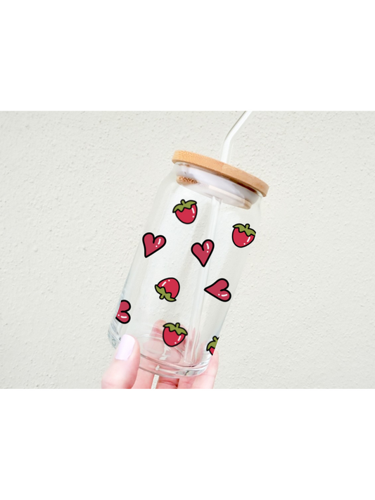 Cartoon Strawberry and Heart