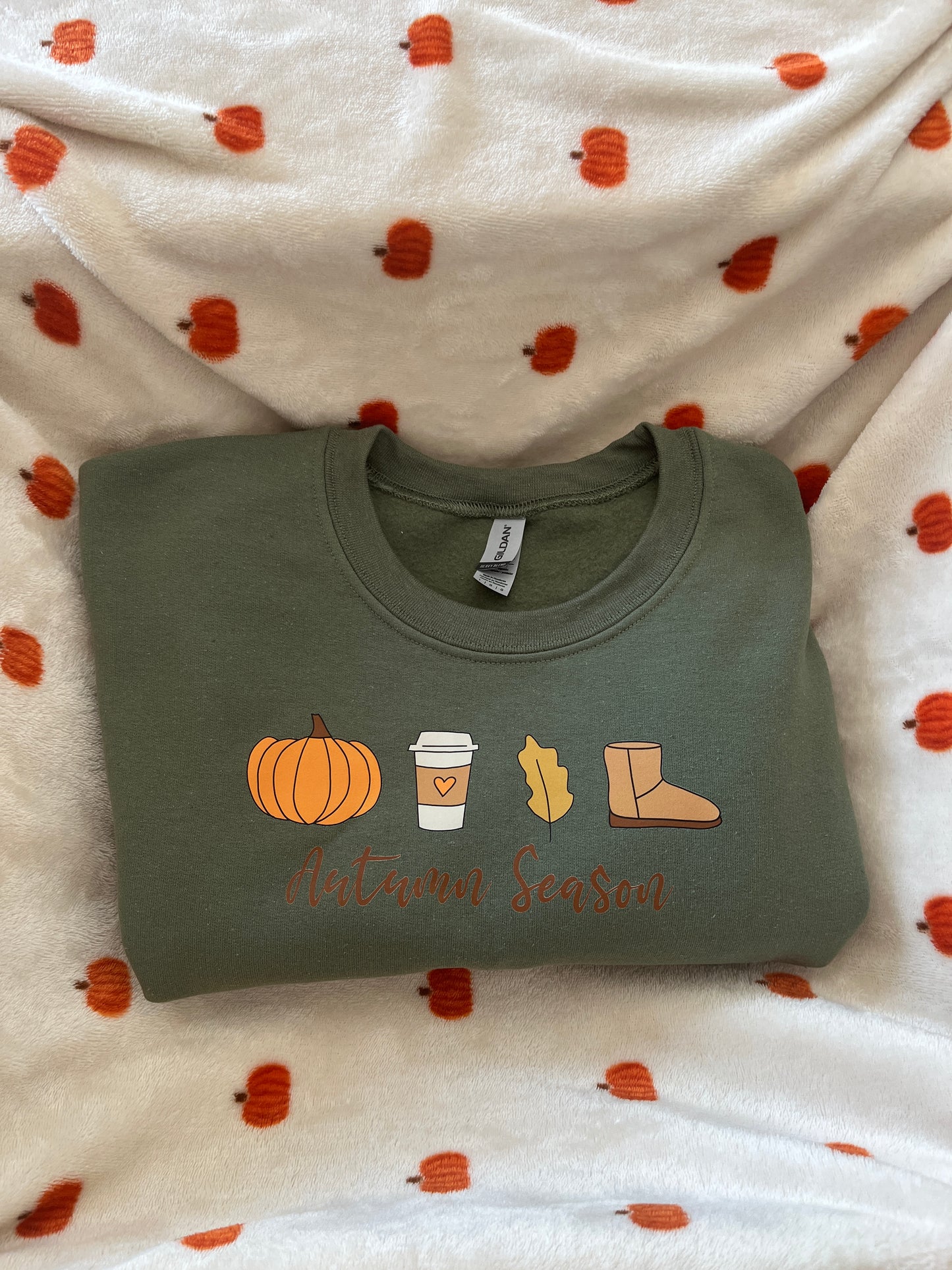 Autumn Season Green Crewneck