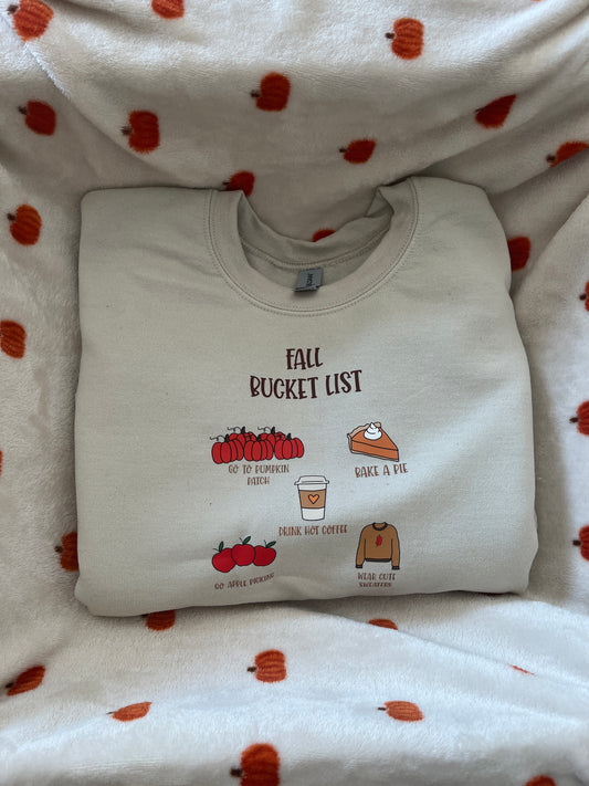 Fall Bucket list Crewneck